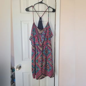 Charlotte Russe Multi Colors Spaghetti Strap Midi Dress